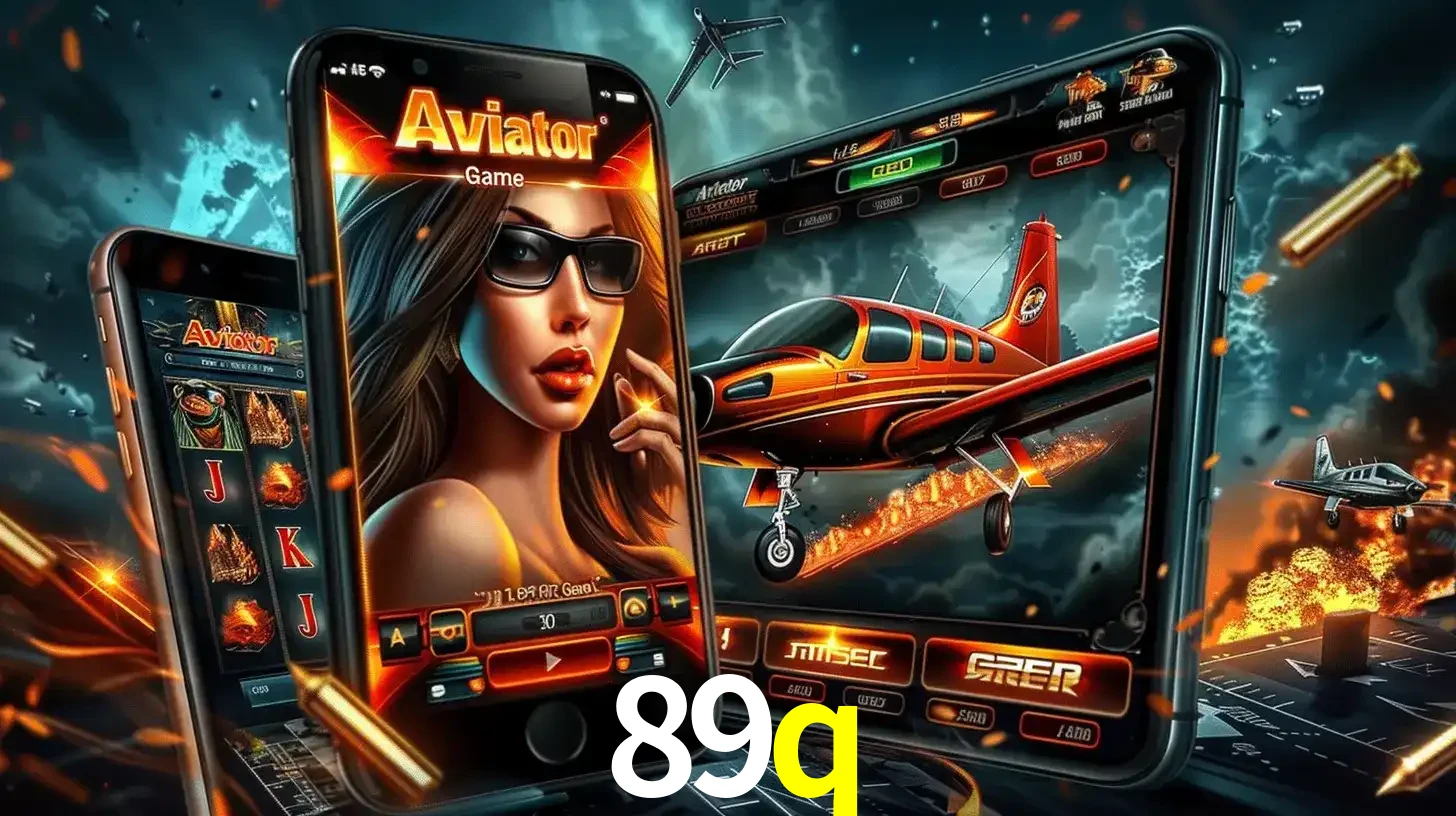 O popular jogo de apostas Aviator exibido em vários celulares e tablets, mostrando a interface emocionante e a ação de voo disponíveis para jogar agora no 89q.